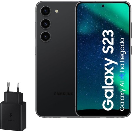Samsung Galaxy S23, 256GB + Cargador de 45W - Smartphone Android con IA, Teléfono Móvil Desbloqueado, Color Negro (Versión