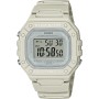 Casio Reloj Cuarzo Unisex 44.40mm con dial Digital Clear y Correa de Plastic/Resin Strap Color Crema W-218HC-8AVEF