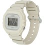Casio Reloj Cuarzo Unisex 44.40mm con dial Digital Clear y Correa de Plastic/Resin Strap Color Crema W-218HC-8AVEF