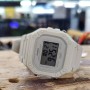 Casio Reloj Cuarzo Unisex 44.40mm con dial Digital Clear y Correa de Plastic/Resin Strap Color Crema W-218HC-8AVEF