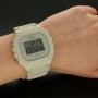 Casio Reloj Cuarzo Unisex 44.40mm con dial Digital Clear y Correa de Plastic/Resin Strap Color Crema W-218HC-8AVEF