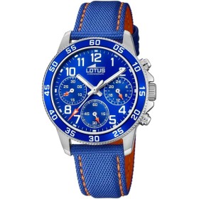 Lotus Reloj Infantil 18581/6 Junior Collection Caja de Acero Inoxidable 316l Plateado Correa de Cuero Azul