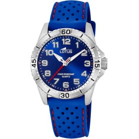 Lotus Reloj Niño 18663/2 Junior Collection Caja de Acero Inoxidable 316l Plateado Correa de Caucho Azul