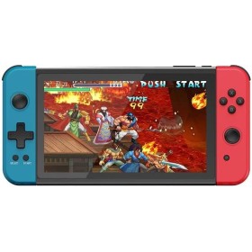Cawevon Powkiddy X70 HD - Consola de juegos de mano retro de 7 pulgadas, joystick FC, simulador de arcade, batalla de dos