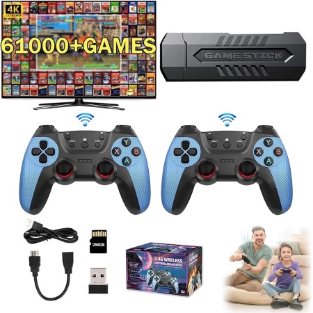 MIGEDY 2025 Nuevo Game Stick 4k 60,000 Juegos, Consola de Juegos Retro incorporada más de 60,000 Juegos, Plug & Play TV Video