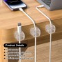 6 Piezas Clips de Cable Magnético, Sujeta Cables Organizador Cables Magnético, Cable Holder con Adhesivo Autoadhesivo,