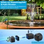 Bomba de agua de fuente solar Biling 7.5W, Con 3600mAh batería 1.5m tubería con 10 Estilo, Bomba de agua de estanque solar