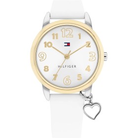 Tommy Hilfiger 1720043 Reloj Niña - Cuarzo, 34 mm, Esfera Blanca, Correa Silicona, 5 ATM