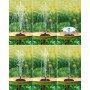 Bomba de agua de fuente solar Biling 7.5W, Con 3600mAh batería 1.5m tubería con 10 Estilo, Bomba de agua de estanque solar