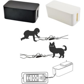 DOITOOL Caja Organizador De Regleta Cable De Alimentación Funda De Cable Organizador De Cables Organizador De Alambre Cable