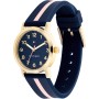 Tommy Hilfiger Reloj analógico Correa de Silicona en Azul Marino y Rosa con Acabados en Dorado para niña - 1720037 -