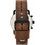 Fossil Reloj Commuter para hombre, movimiento cronógrafo de cuarzo, caja plateada de acero inoxidable de 42mm con correa de