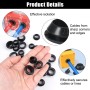 60 Piezas Diámetro 10 mm 12 mm 14 mm pasamuros para Juntas de Cable Pasacables Goma, Anillo de Ojal Proteger Cables Pasacables
