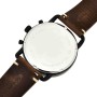 Fossil Reloj Commuter para hombre, movimiento cronógrafo de cuarzo, caja plateada de acero inoxidable de 42mm con correa de