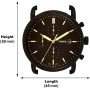 Fossil Reloj Commuter para hombre, movimiento cronógrafo de cuarzo, caja plateada de acero inoxidable de 42mm con correa de