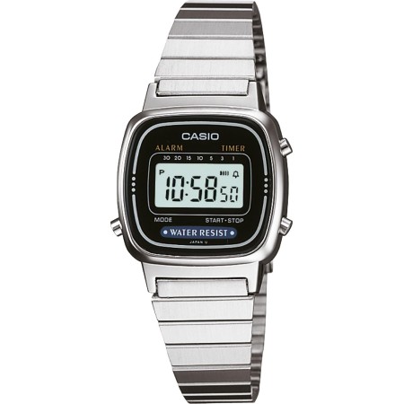 Casio Reloj de pulsera digital para mujer con acero inoxidable LA670W