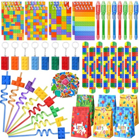 Videojuegos Artículos Fiesta Piñata Cumpleaños Infantil con Pajitas Pulsera Silicona Llaveros Bolsas de Fiesta Sello Pegatina