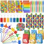 Videojuegos Artículos Fiesta Piñata Cumpleaños Infantil con Pajitas Pulsera Silicona Llaveros Bolsas de Fiesta Sello Pegatina
