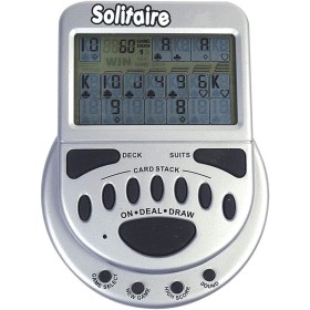 John N. Hansen Mega Screen Handheld Solitaire Game - Juego de video estilo Klondike para mayores de 8 años
