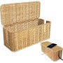 Caja organizadora de cables de ratán | Caja organizadora de cables de ratán | Caja ordenadora de cables | Caja de tiras de