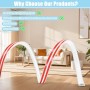 Kayqbonke Canaleta para cables de 3 metros, suelo PVC blanco, autoadhesivo, D30 exterior, compartimento para cables, ocultar