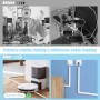 Kayqbonke Canaleta para cables de 3 metros, suelo PVC blanco, autoadhesivo, D30 exterior, compartimento para cables, ocultar