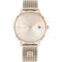 Tommy Hilfiger Reloj Analógico de Cuarzo para Mujer con Correa de Malla de Acero Inoxidable