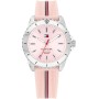Tommy Hilfiger Reloj Niña 1720052 – Caja de Acero Inoxidable, Esfera Rosa, Correa de Silicona, Resistente 100M