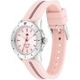 Tommy Hilfiger Reloj Niña 1720052 – Caja de Acero Inoxidable, Esfera Rosa, Correa de Silicona, Resistente 100M