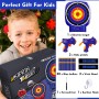 AISIPRIN Electrónico Diana para Nerf,Juegos Exterior para Niños, 2 Pistolas de Juguete,20 Dardo Espuma,Muñequeras de