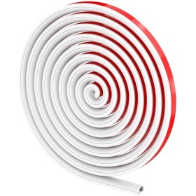 Cubierta de Alambre de PVC Blanco Canal de Cable Cable Troncal de 3 Metros 15 x 10 mm, Conducto Semicircular de Apertura Lateral