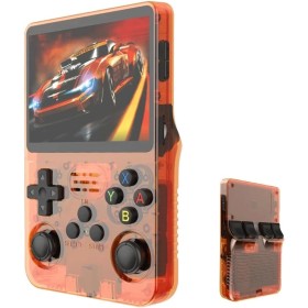 R36S - Consola de juegos portátil 64G con más de 15000 juegos, sistema Linux RK3326 de 3.5 pulgadas IPS Scree Retro Arcade