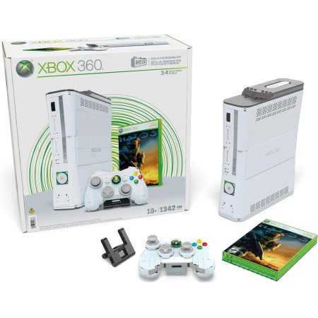 MEGA Xbox 360 Consola de bloques de construcción con réplica de videojuego HALO 3, 1309 piezas, juguete +18 años (Mattel HWW15)