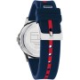 Tommy Hilfiger Reloj analógico niños con Correa de Silicona en Azul Marino con Franja en Rojo -1720036 -