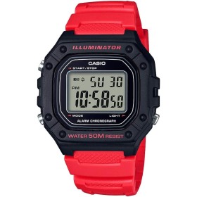 Casio W-218H-1AVCF Reloj clásico de cuarzo negro con pantalla digital para hombre