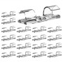 Clips para cables adhesivos, 20 clips transparentes de gestión de cables para pared, soporte de alambre fuerte, organizador de