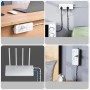 Clips para cables adhesivos, 20 clips transparentes de gestión de cables para pared, soporte de alambre fuerte, organizador de
