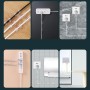 Clips para cables adhesivos, 20 clips transparentes de gestión de cables para pared, soporte de alambre fuerte, organizador de