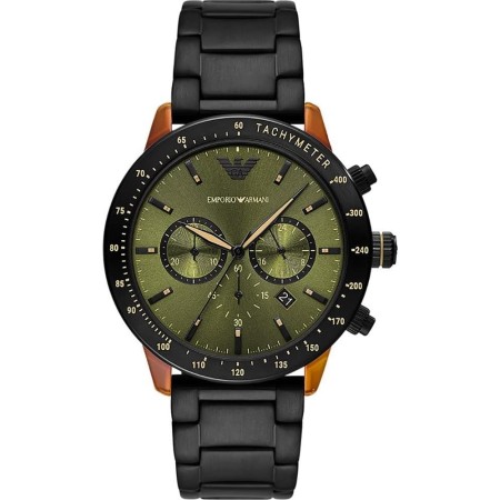 Emporio Armani Reloj Hombre, Movimiento Cronógrafo con 3 subesferas y Caja de 43mm con Correa de Acero, Piel o Silicona