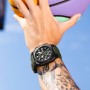 Lotus Reloj Hombre 18976/1 Chrono Caja de Fibra de Carbono Negro Correa de Caucho Verde