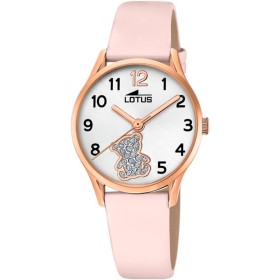 Lotus Reloj Infantil 18407/E Junior Collection Caja de Acero Inoxidable 316l Dorado Correa de Cuero Rosa