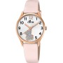 Lotus Reloj Infantil 18407/E Junior Collection Caja de Acero Inoxidable 316l Dorado Correa de Cuero Rosa