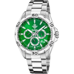 Lotus Reloj 18939/2 Oficial Real Betis - Hombre, Temporada 2024/2025, Caja de Acero Inoxidable, Multifunción