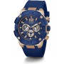 GUESS Reloj multifunción de acero inoxidable de 50 mm para hombre