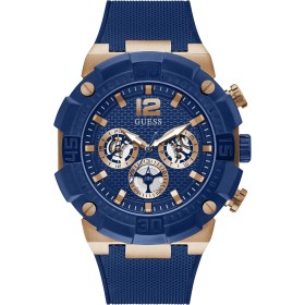 GUESS Reloj multifunción de acero inoxidable de 50 mm para hombre