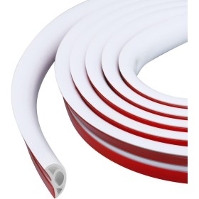 Canaleta autoadhesiva para cables, 20 mm (ancho) x 10 mm (alto) x 3 metros de largo, color blanco, puente para cables de
