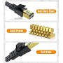 SWECENT Cable Ethernet Cat 8 25Metros, Cable Trenzado-hilo plano Cable LAN 40Gbps 2000MHz con Conector RJ45, Compatible con