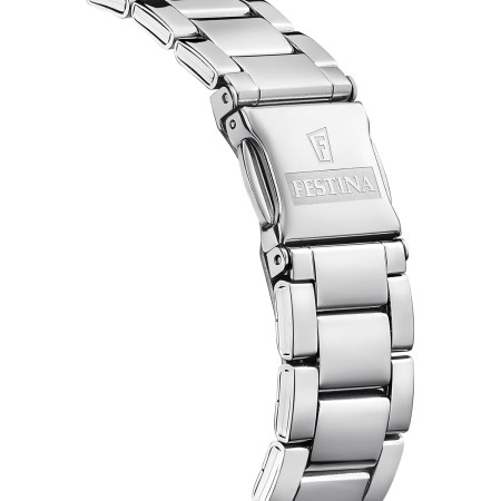 Festina Reloj Mujer F20622 Boyfriend Caja de Acero Inoxidable 316l Plateado Correa de Acero Inoxidable 316l Plateado