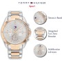 Tommy Hilfiger Reloj Analógico de Cuarzo Multifunción para Mujer con Correa de Acero Inoxidable - Disponible en versión Oro o