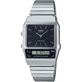 Casio Qd Black CINT Silver Bracelet 40.7 Reloj para Hombre, Cuarzo, Cuarzo- CA.AQ-800E-1AEF